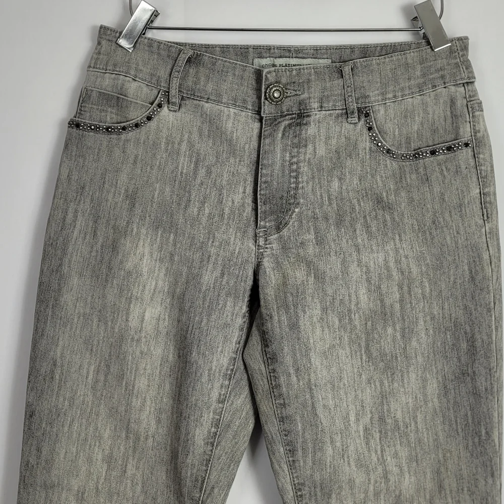 Chico's Gray Ultimate Fit Slim Leg Jeans Size 00 US XS / 2